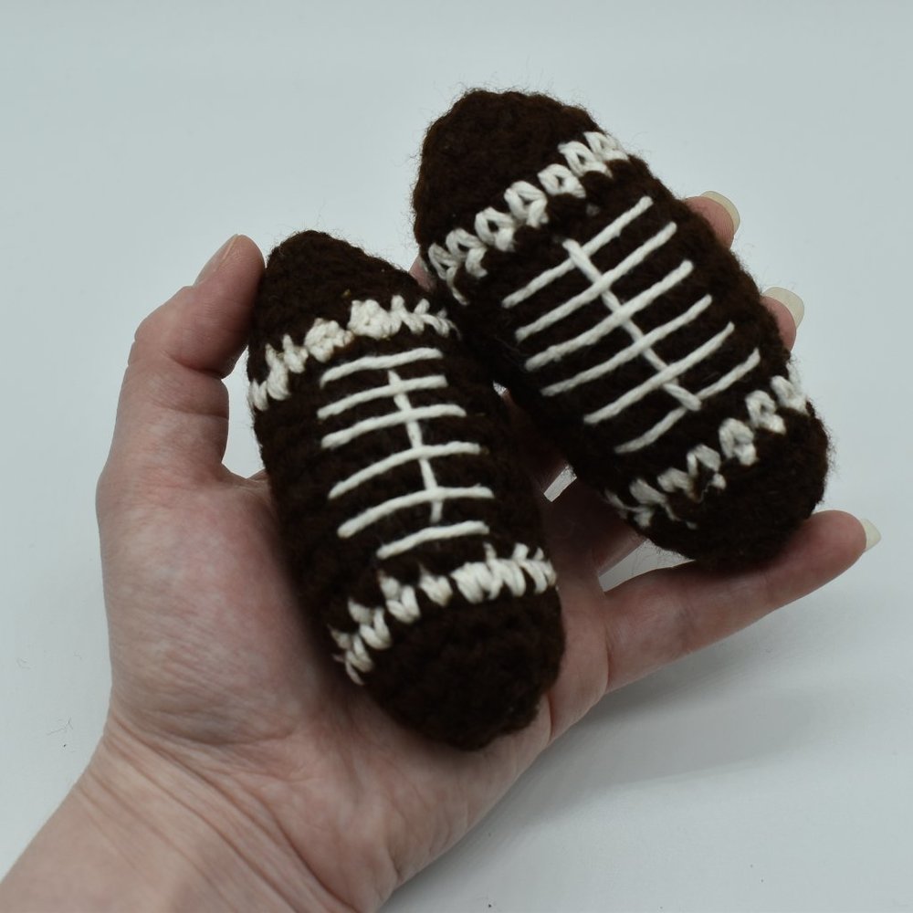 Handcrafted Crochet catnip Football cat toys